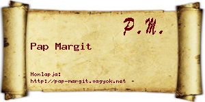 Pap Margit névjegykártya